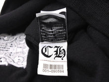 Load image into Gallery viewer, CHROME HEARTS クロムハーツ サーマルニット帽 ビーニー ダガーロゴ コットン ブラック ホワイト 美品 中古 67453
