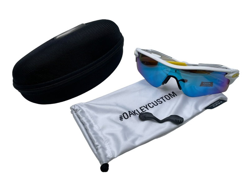 Oakley スポーツサングラス ホワイト/ブルー（Oakley サングラス