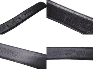 CHROME HEARTS クロムハーツ ダガーバックル 1.5 レザーベルト サイズ34 シルバ−925 レザー ブラック シルバー 美品 中古 67464