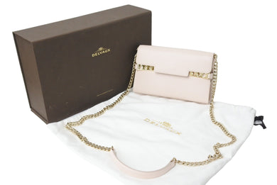 新品未使用 Delvaux デルヴォー ポシェット タンペート ショルダーバッグ ベビーピンク ゴールド金具 中古 67477