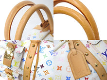 Load image into Gallery viewer, 極美品 LOUIS VUITTON ルイヴィトン 村上隆 ボストンバッグ キーポル45 M92641 モノグラムマルチ ホワイト ゴールド金具 中古 67505
