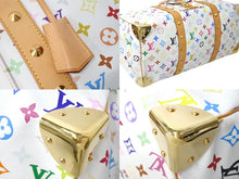 Load image into Gallery viewer, 極美品 LOUIS VUITTON ルイヴィトン 村上隆 ボストンバッグ キーポル45 M92641 モノグラムマルチ ホワイト ゴールド金具 中古 67505