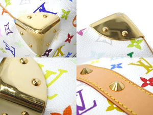 極美品 LOUIS VUITTON ルイヴィトン 村上隆 ボストンバッグ キーポル45 M92641 モノグラムマルチ ホワイト ゴールド金具 中古 67505