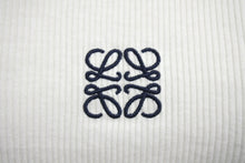 Load image into Gallery viewer, LOEWE ロエベ タンクトップ ノースリーブ 刺繍ロゴ入り S359Y23X85 サイズXS コットン ポリウレタン ホワイト ブラック 美品 中古 67521