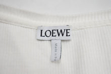 Load image into Gallery viewer, LOEWE ロエベ タンクトップ ノースリーブ 刺繍ロゴ入り S359Y23X85 サイズXS コットン ポリウレタン ホワイト ブラック 美品 中古 67521