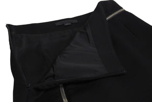 AlexanderWang アレキサンダーワン スカート ジップ ファスナー CA 00985 ブラックシルバー金具 サイズ0 美品 中古 67522 