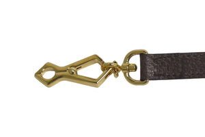 極美品 GUCCI グッチ 替えショルダーストラップ レザー ブラウン ゴールド金具 レザー 中古 67523 