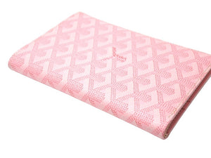 Goyard ゴヤール二つ折り財布 長財布 フランス製 ヘリンボーン ゴヤールディンキャンバス ピンク 良品 中古 67528
