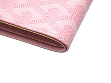 Load image into Gallery viewer, Goyard ゴヤール二つ折り財布 長財布 フランス製 ヘリンボーン ゴヤールディンキャンバス ピンク 良品 中古 67528