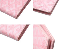 Load image into Gallery viewer, Goyard ゴヤール二つ折り財布 長財布 フランス製 ヘリンボーン ゴヤールディンキャンバス ピンク 良品 中古 67528