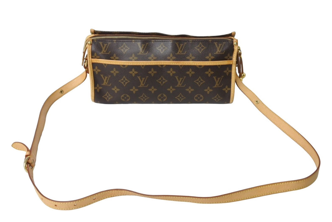 LOUIS VUITTON ルイヴィトン ポパンクール ロン ショルダーバッグ M40008 ヌメ革 レザー ゴールド金具 ブラウン 良品 中古 67533