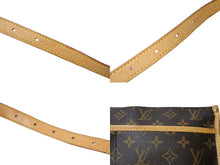 Load image into Gallery viewer, LOUIS VUITTON ルイヴィトン ポパンクール ロン ショルダーバッグ M40008 ヌメ革 レザー ゴールド金具 ブラウン 良品 中古 67533