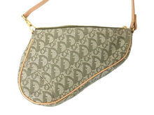 Load image into Gallery viewer, Christian Dior クリスチャンディオール トロッター サドルポーチ ワンショルダー グリーン MC 0071 美品 中古 67536