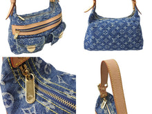Load image into Gallery viewer, 新品同様 LouisVuitton ルイヴィトン バギーPM ショルダーバッグ M95049 FL0047 モノグラムデニム ヌメ革 ブルー ゴールド 中古 67546