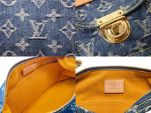 Load image into Gallery viewer, 新品同様 LouisVuitton ルイヴィトン バギーPM ショルダーバッグ M95049 FL0047 モノグラムデニム ヌメ革 ブルー ゴールド 中古 67546