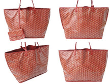 Load image into Gallery viewer, 極美品 GOYARD ゴヤール サック アンジュGM トートバッグ ポーチ付き リバーシブル PVCコーティングキャンバス レッド 67548