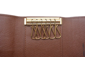 極美品 LOUIS VUITTON ルイヴィトン キーケース ミュルティクレ 6 M62630 モノグラムキャンバス ゴールド金具 ブラウン 中古 67550