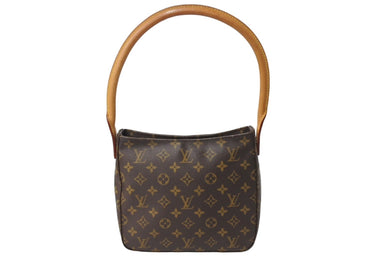 LouisVuitton ルイヴィトン ルーピングMM ショルダーバッグ M51146 FL0061 PVCコーティングキャンバス ブラウン 美品 中古 67555