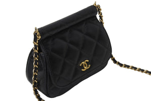 新品同様 CHANEL シャネル ココマーク バニティ チェーンショルダーバッグ ランダム番台 キャビアスキン ブラック 中古 67562