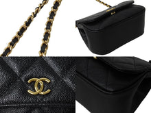 Load image into Gallery viewer, 新品同様 CHANEL シャネル ココマーク バニティ チェーンショルダーバッグ ランダム番台 キャビアスキン ブラック 中古 67562