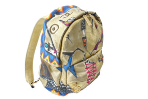 極美品 CHANEL シャネル グラフィティ リュック バックパック 28番台 ココマーク メディエダールコレクション AS0867 ゴールド 中古 67565