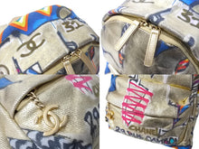 Load image into Gallery viewer, 極美品 CHANEL シャネル グラフィティ リュック バックパック 28番台 ココマーク メディエダールコレクション AS0867 ゴールド 中古 67565