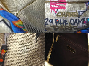 極美品 CHANEL シャネル グラフィティ リュック バックパック 28番台 ココマーク メディエダールコレクション AS0867 ゴールド 中古 67565