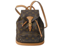 Load image into Gallery viewer, LOUIS VUITTON ルイヴィトン ミニモンスリ リュック バックパック M51137 モノグラム ブラウン 美品 中古 67568