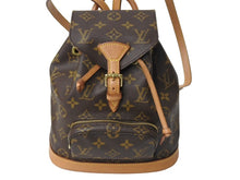 Load image into Gallery viewer, LOUIS VUITTON ルイヴィトン ミニモンスリ リュック バックパック M51137 モノグラム ブラウン 美品 中古 67568