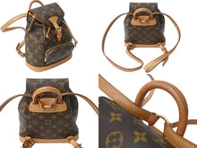Load image into Gallery viewer, LOUIS VUITTON ルイヴィトン ミニモンスリ リュック バックパック M51137 モノグラム ブラウン 美品 中古 67568