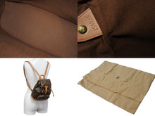Load image into Gallery viewer, LOUIS VUITTON ルイヴィトン ミニモンスリ リュック バックパック M51137 モノグラム ブラウン 美品 中古 67568