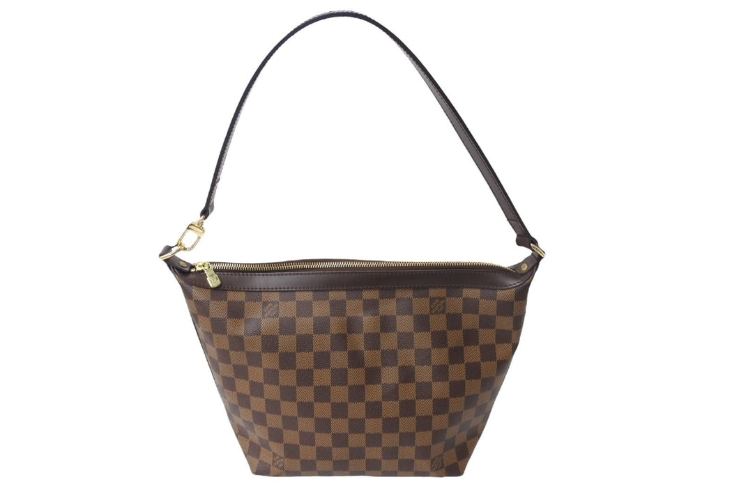 極美品 LOUIS VUITTON ルイヴィトン ショルダーバッグ N51995 ダミエ エベヌ イロヴォMM PVC レザー ブラウン 中古 67570