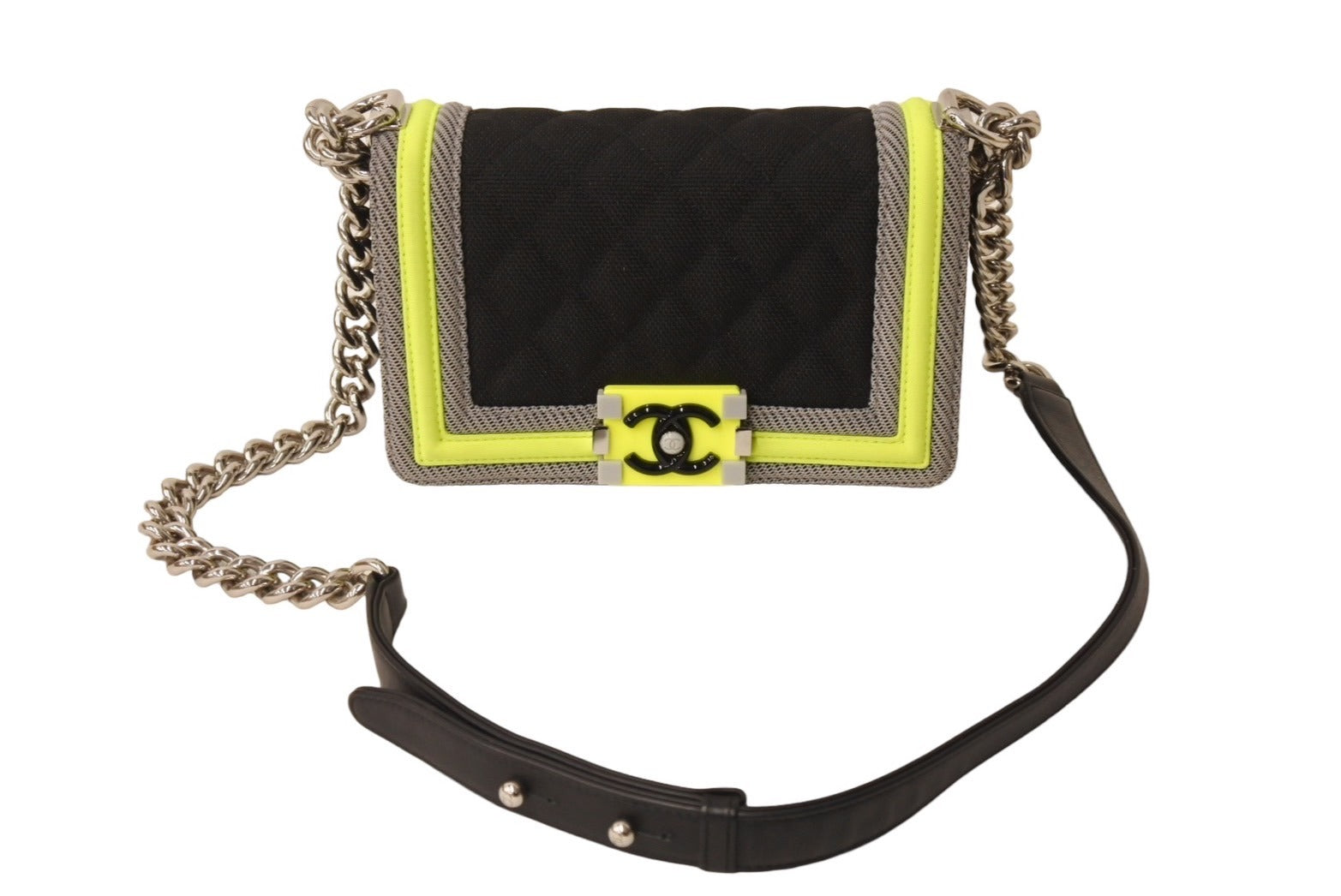 極美品 CHANEL シャネル マトラッセ ボーイシャネル チェーン 