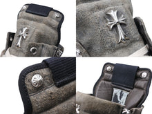 Load image into Gallery viewer, 新品未使用 クロムハーツ リックオウエンス ジオバスケット スニーカー CHクロス ダガー レザー シルバー925 サイズ38 グレー 中古 67583