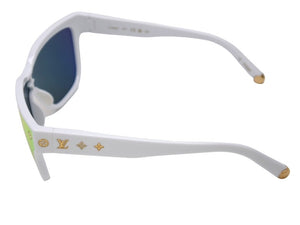 LOUIS VUITTON ルイヴィトン サングラス LV シャドー スクエアシェイプ ホワイト Z1845U 美品 中古 67587