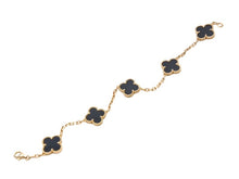 Load image into Gallery viewer, 極美品 VanCleef&amp;Arpels ヴァンクリーフ&amp;アーペル 5モチーフ パール アルハンブラ ブレスレット K18YG 12g 中古 67593