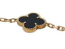 Load image into Gallery viewer, 極美品 VanCleef&amp;Arpels ヴァンクリーフ&amp;アーペル 5モチーフ パール アルハンブラ ブレスレット K18YG 12g 中古 67593