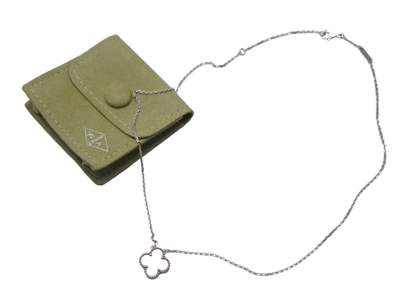 極美品 VanCleef&Arpels ヴァンクリーフ＆アーペル ヴィンテージアルハンブラ シェル ネックレス シルバー Au750 VCARF48700 中古 67596