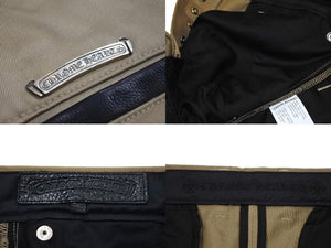 新品未使用 CHROME HEARTS クロムハーツ クロスパッチ チノ パンツ CHINOS CEM CRS PTCH パンツ ベージュ コットン サイズ30 中古 67597