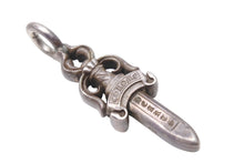 Load image into Gallery viewer, CHROME HEARTS クロムハーツ 1ダブルダガー ペンダント シルバーネックレストップ シルバー925 22.3g 美品 中古 67603