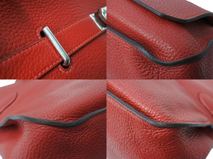 HERMES エルメス ショルダーバッグ ジプシエール34 □P金具 トリヨンクレマンス レッド シルバー金具 美品 中古 67612
