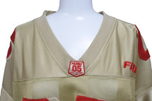 Load image into Gallery viewer, FUBU フブ ゲームシャツ フットボールシャツ ヴィンテージ グラデーション 05 ポリエステル ゴールド レッド XL 良品 中古 67617