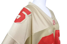 Load image into Gallery viewer, FUBU フブ ゲームシャツ フットボールシャツ ヴィンテージ グラデーション 05 ポリエステル ゴールド レッド XL 良品 中古 67617