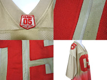 Load image into Gallery viewer, FUBU フブ ゲームシャツ フットボールシャツ ヴィンテージ グラデーション 05 ポリエステル ゴールド レッド XL 良品 中古 67617
