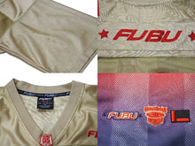 Load image into Gallery viewer, FUBU フブ ゲームシャツ フットボールシャツ ヴィンテージ グラデーション 05 ポリエステル ゴールド レッド XL 良品 中古 67617