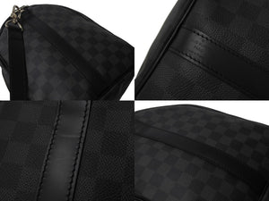 LOUIS VUITTON ルイ ヴィトン キーポル バンドリエール45 ボストンバッグ N41418 ダミエグラフィット ブラック 美品 中古 67624