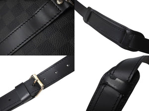 LOUIS VUITTON ルイ ヴィトン キーポル バンドリエール45 ボストンバッグ N41418 ダミエグラフィット ブラック 美品 中古 67624
