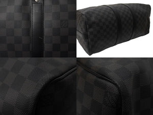 LOUIS VUITTON ルイ ヴィトン キーポル バンドリエール45 ボストンバッグ N41418 ダミエグラフィット ブラック 美品 中古 67624