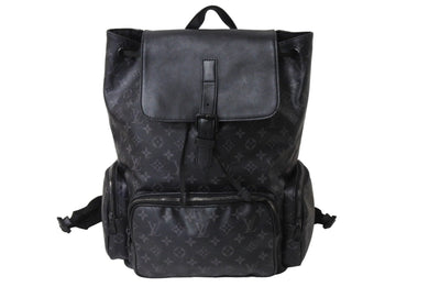 LOUIS VUITTON ルイ ヴィトン トリオ バックパック モノグラム エクリプス キャンバス カーフ M45538 ブラック 美品 中古 67628