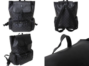 LOUIS VUITTON ルイ ヴィトン トリオ バックパック モノグラム エクリプス キャンバス カーフ M45538 ブラック 美品 中古 67628